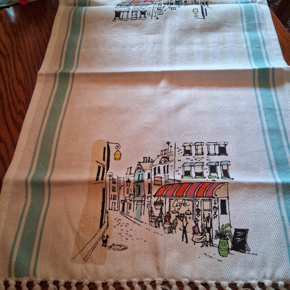 ❤️ Vintage Fringe Street Cafe Kitchen Towel - Picture 3 of 3